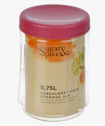Банка для сыпучих продуктов Sugar&Spice Honey 0,75л брусника
